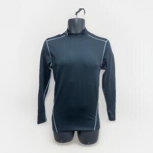 Under Armour ColdGear Compression Shirt Mens Medium Black Mock Neck Base Layer